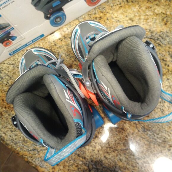 Roller Skates Schwinn Adjustable Fits Sizes 1-2-3-4Challenge Series Flash 2 Grey - Picture 8 of 12